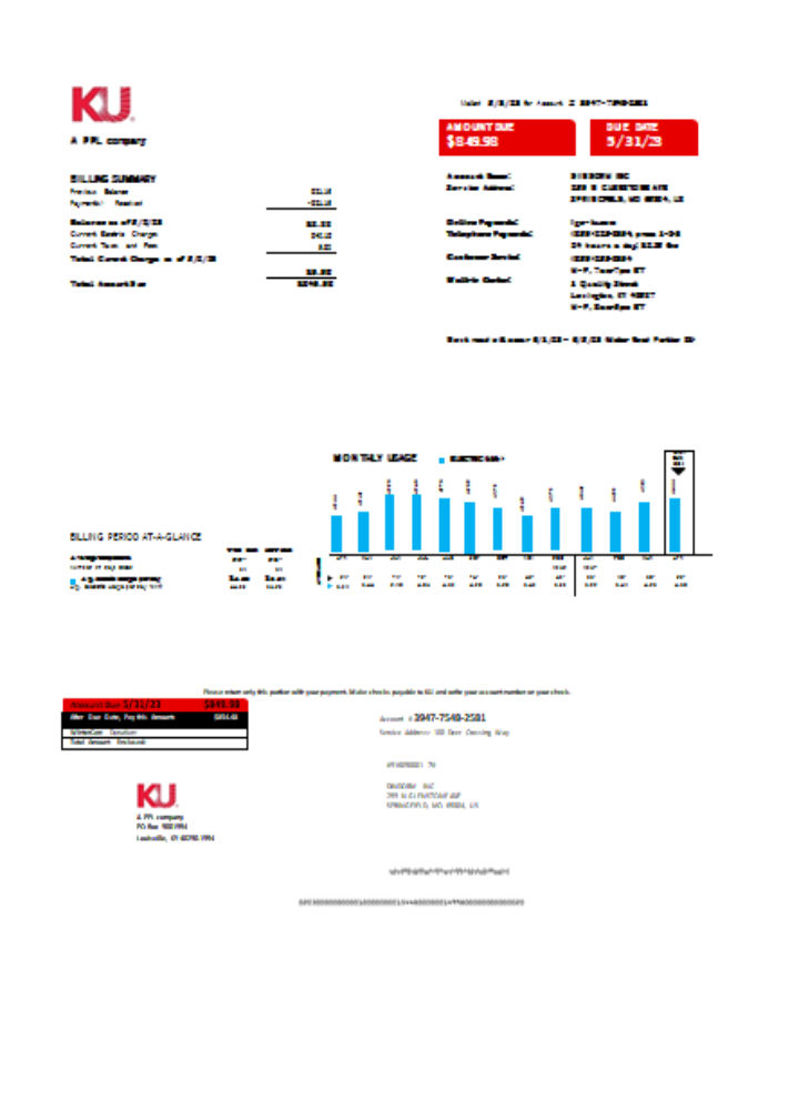Kentucky electricity utility business bill,  SCR PSD template